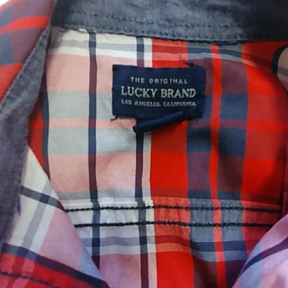 Lucky Brand Plaid Button Down Shirt-3T - Picture 3 of 7
